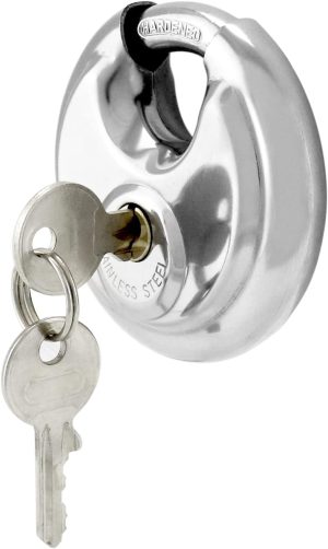 Noble 90mm Stainless Steel Disc Padlock